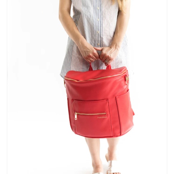 Fawn Design The Original Diaper Bag Limited Edition Poppy Red - Picture 3 of 14